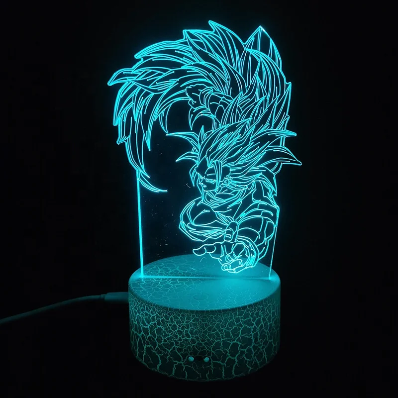 Anime Dragon Ball Z Goku 3D LED Night Light - Colorful Touch Lamp