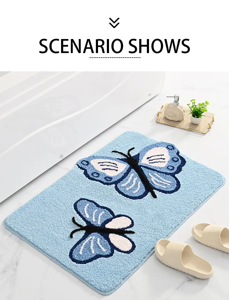  Best Selling Supplier Bathroom Washable Comfortable Anti Skid Mat Soft Shaggy Absorbent Water Microfiber Bath Mats supplier