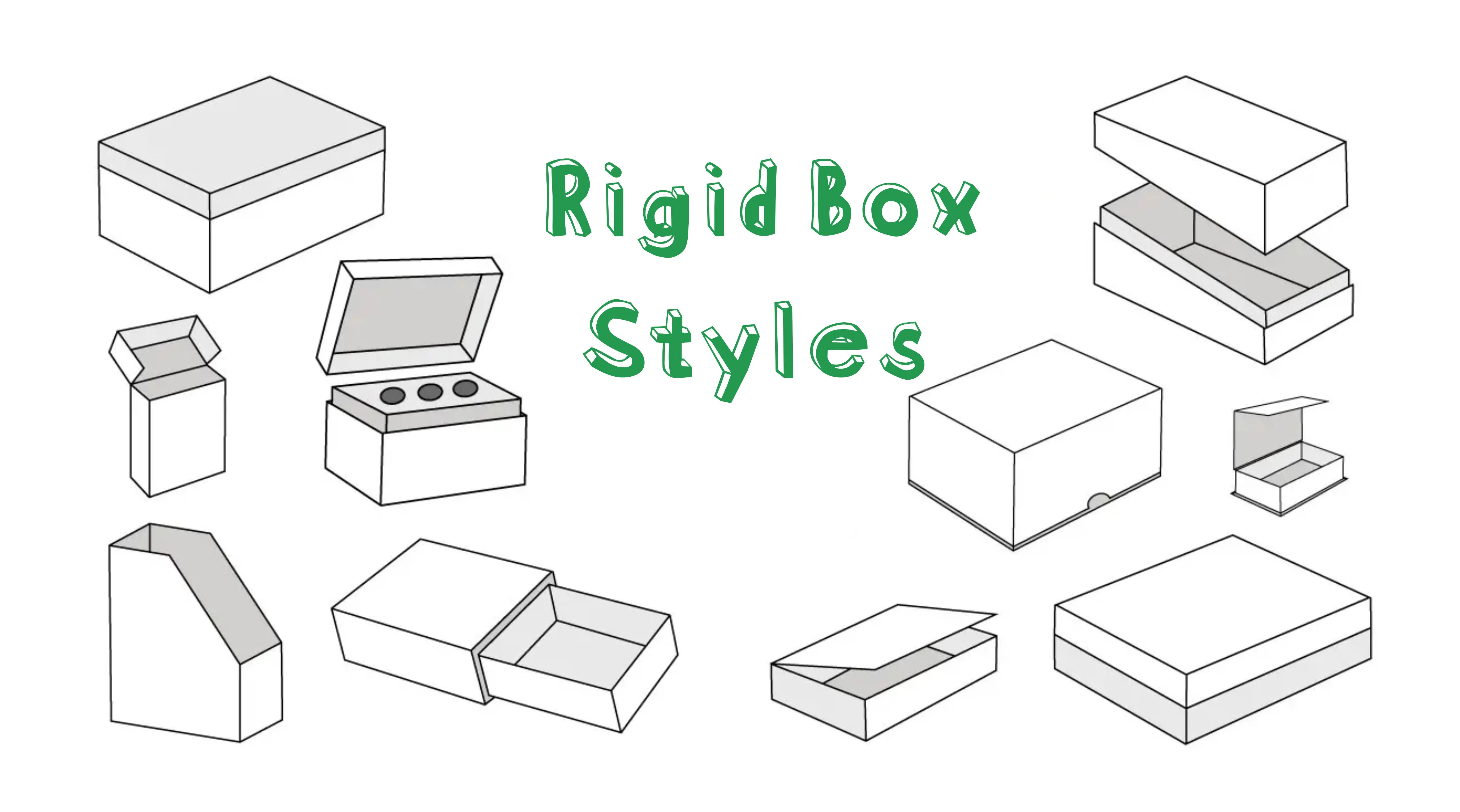 Custom Size Recyclable Cardboard Paper Hard Rigid Box Packaging