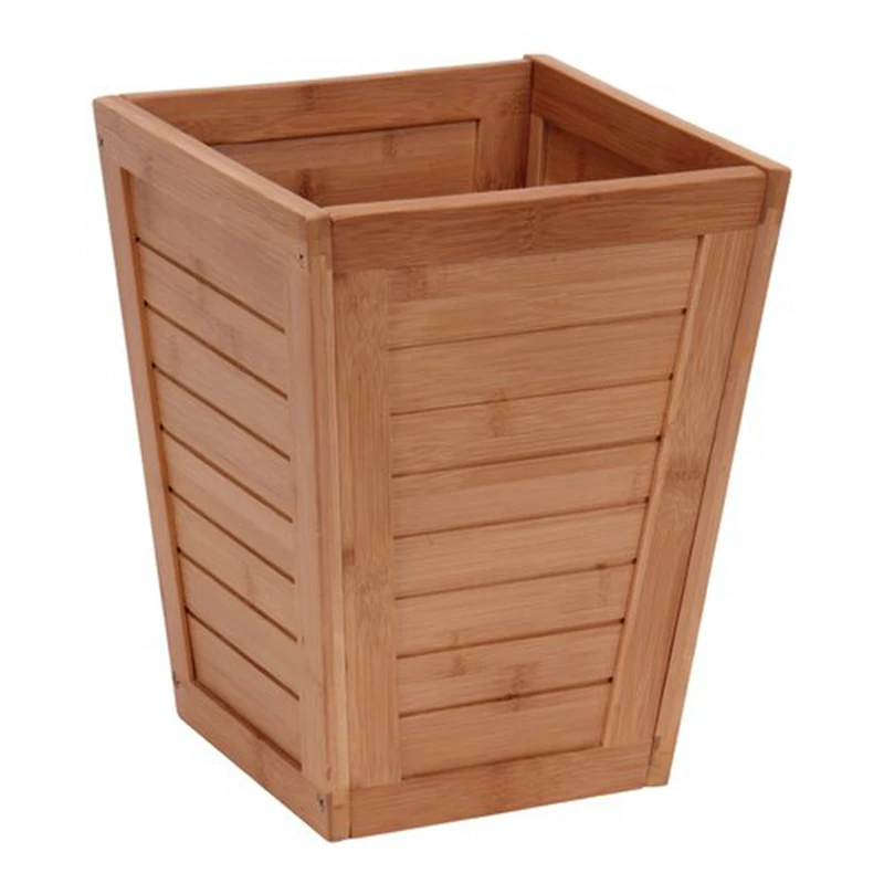 Multi-Fuctional Trash Can Bamboo Wood Storage Bins Garage Bin - China Trash  Can and Storage Bins price