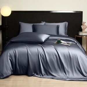 Luxury Woven Bamboo Bedding Set Natural Antibacterial Fitted Flat Sheet Duvet Cover All-Season OEKO-TEX Certified