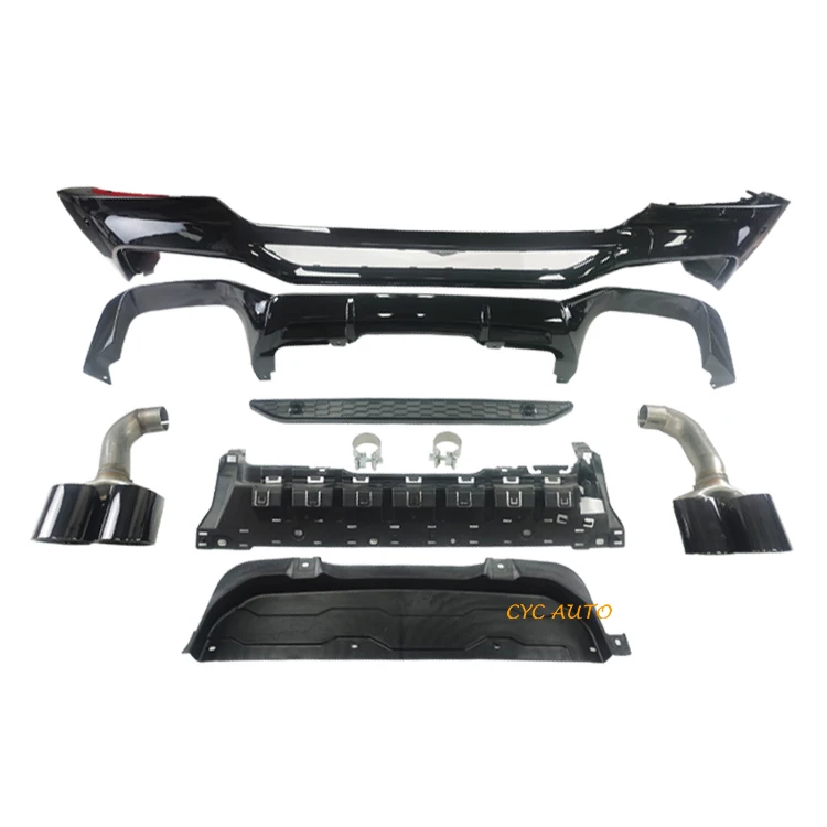 Auto X4 Series Upgrade Diffuser for BMW G02 X4M Rear Diffuser with Pipe Car Parts Bodykit