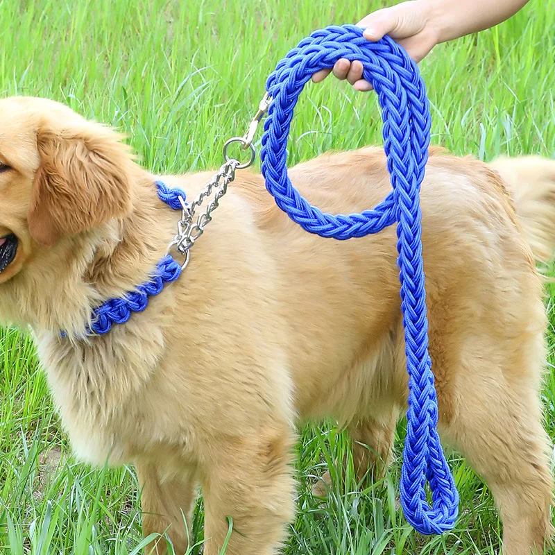Heavy Duty Braided Polyester Dog Leash Rope Leash for Large Dogs Dog Lead