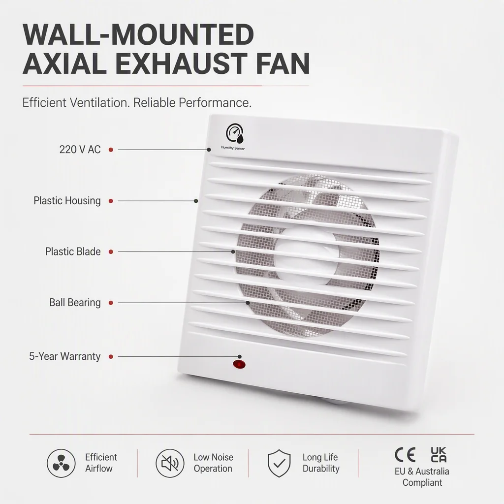 Wall Mountable Exhaust Fan, SAA, Axial - detail 10