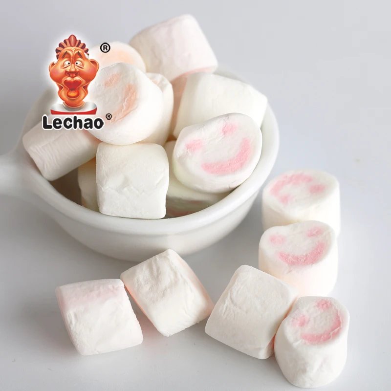 Free Sample Marshmallow Smile Face Wholesale Mini Halal Vanilla Marshmallow Halal Candy