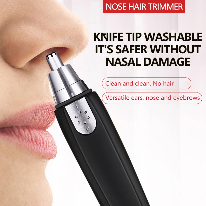 Electric Nose Hair Trimmer Tool Washable Ear Hair Cutter Scissors