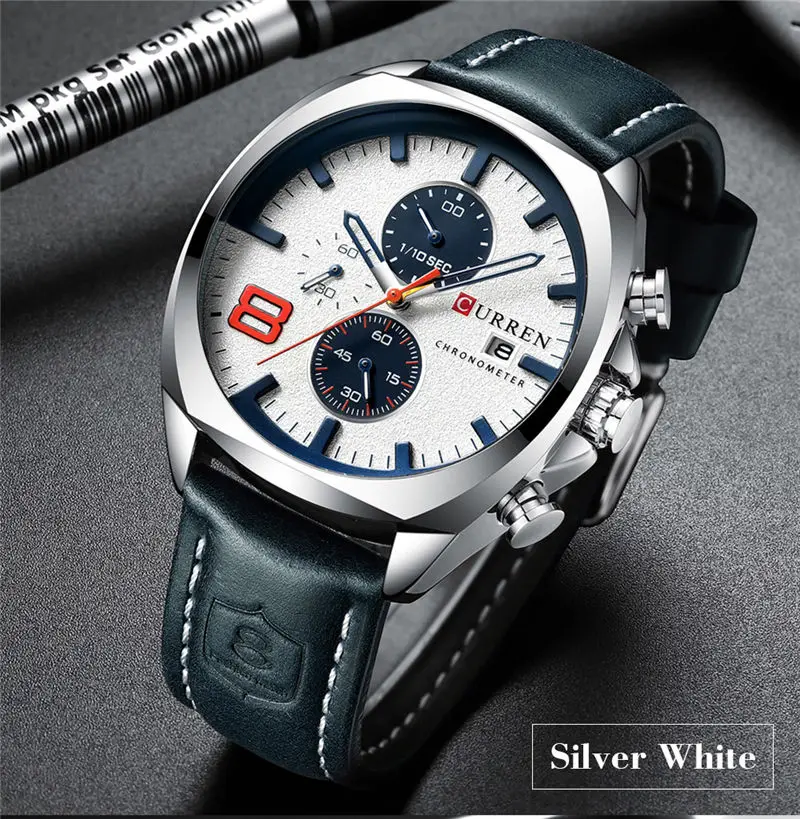 CURREN 8324 Sport Watch Men Top Brand Luxury Quartz Men's Chronograph Date Fashion Waterproof Wrist Watches Relogio Masculino