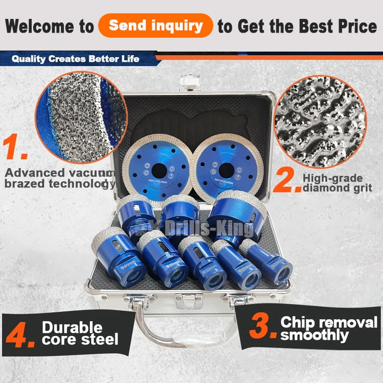 5mm - 130mm Diamond Hole Saw Drill Core Bits Tile Ceramic - Foto 9