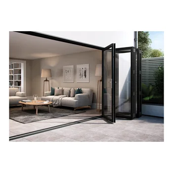 Bulk bifold doors aluminium folding patio exterior aluminum bi-folding glass door