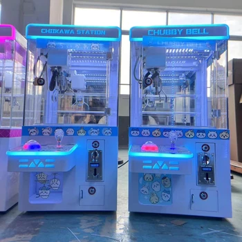 High Quality Cute Bear Clip Toy Doll Coin Operated Crane Machine Factory Wholesale Price English Languagefor Gift Shops