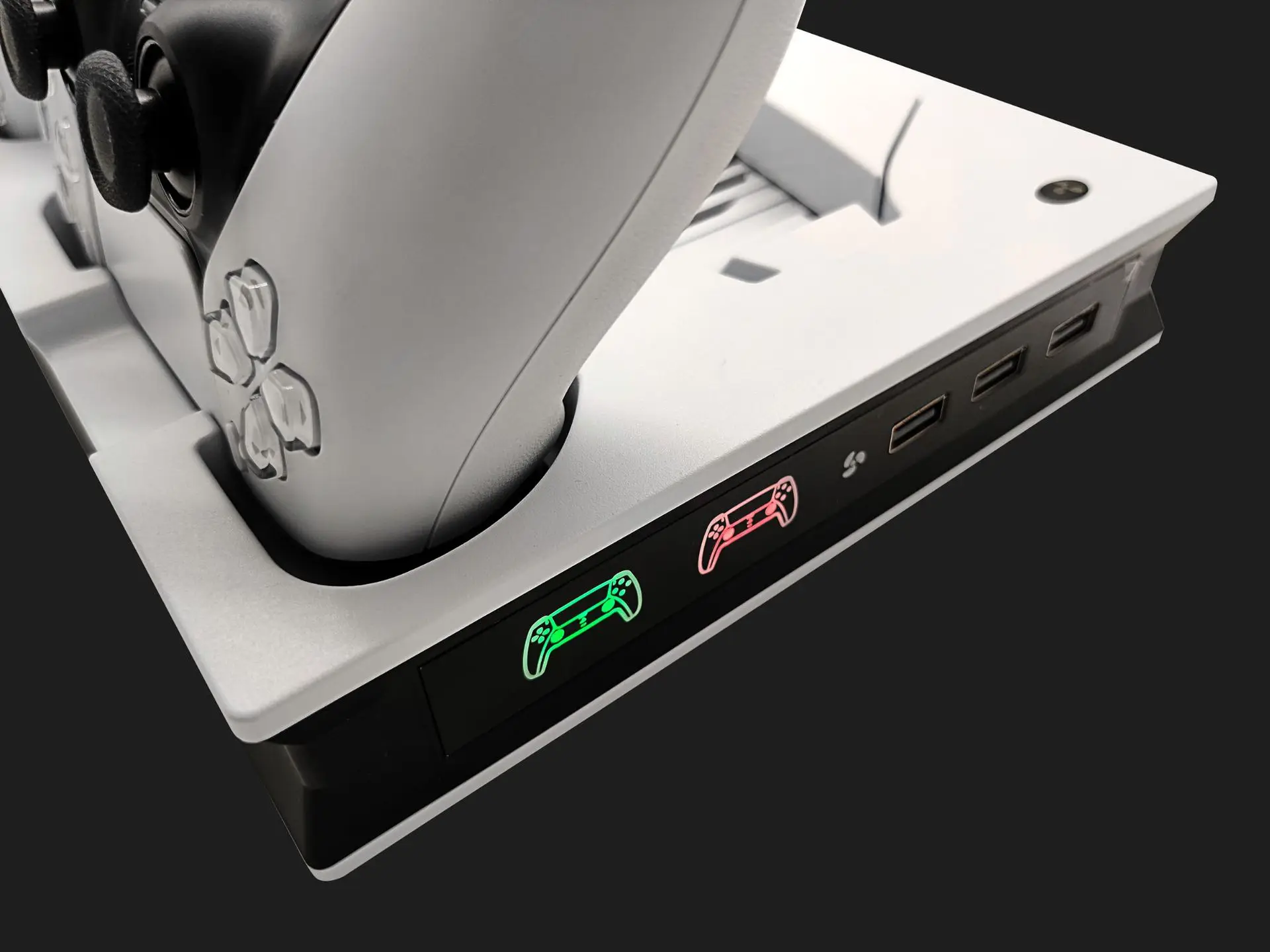 Yiscaxia Ps5 Stand With Cooling Fan And Dual Controller Charger Station