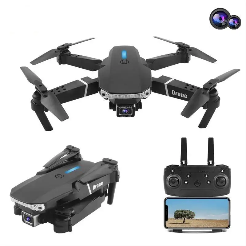 Радиоуправляемые игрушки E525 PRO E88 Дрон 4K с HD камерой Широкий угол WIFI FPV Радиоуправляемый квадрокоптер профессиональные складные дроны