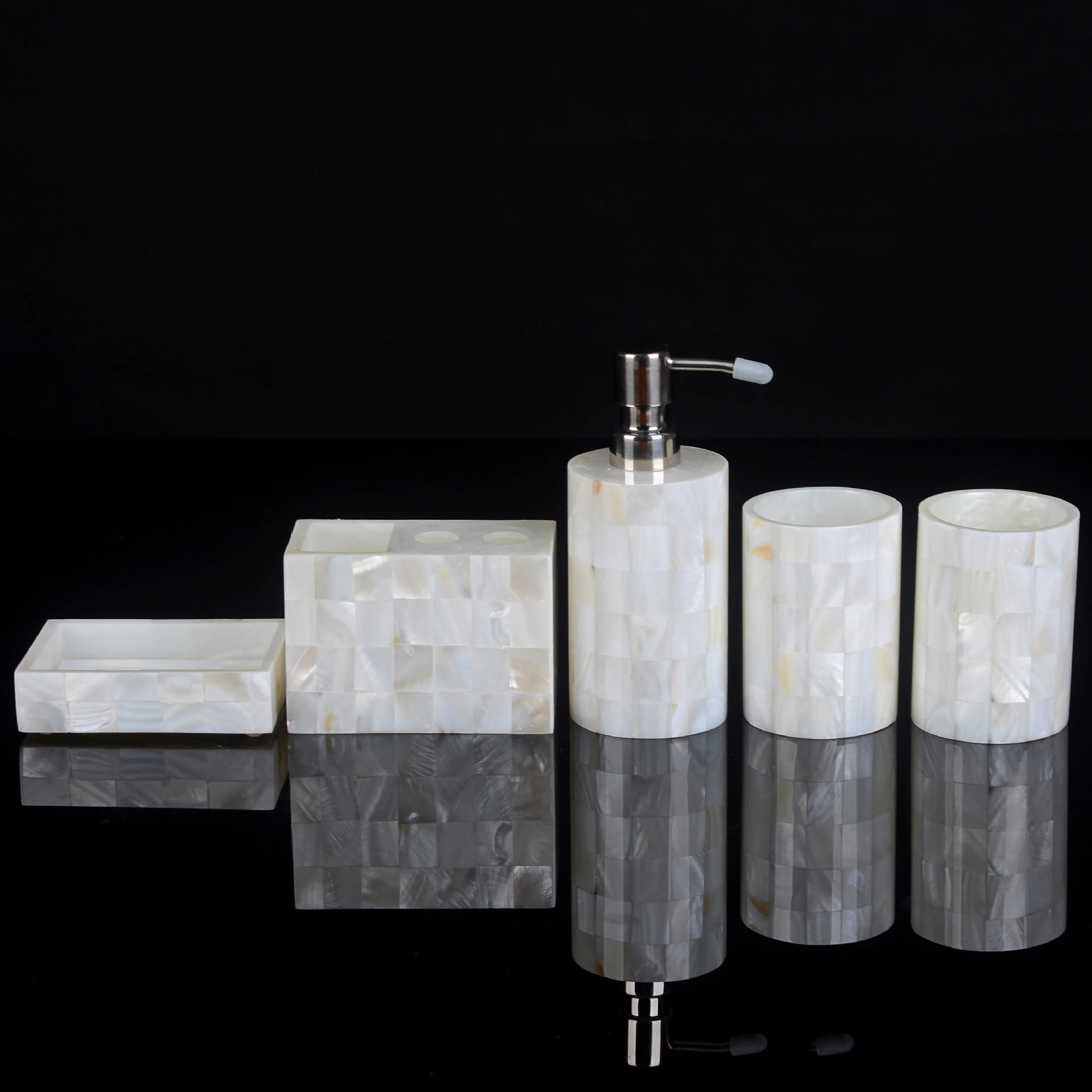 Resin Bathroom Five-piece Bathroom Wash  Hotel Bathroom Set Resin Crafts Household Storage Supplies