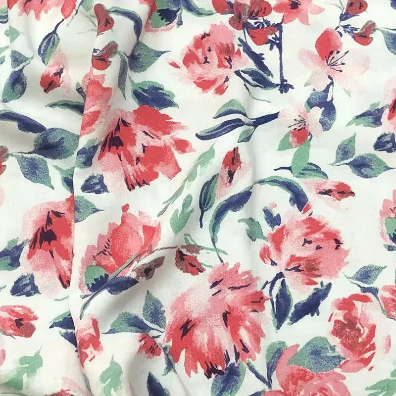 95%polyester 5% Spandex 4 Way Stretch Fabric Printed Fabric for Women's Clothing