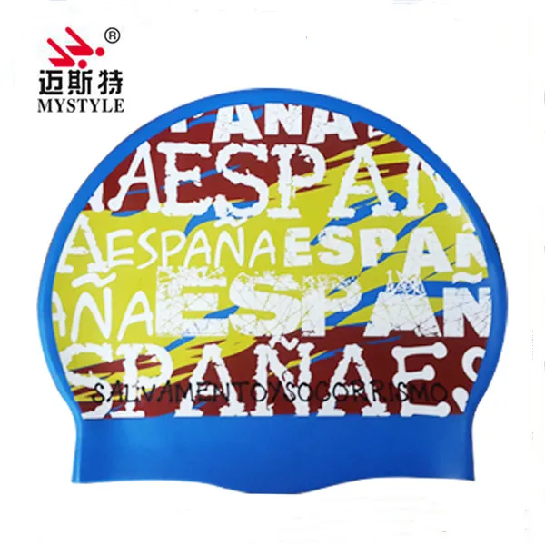 National Flag Swimming Hat Wholesale Silicone Swimming Hat Personalized  Swimming Caps