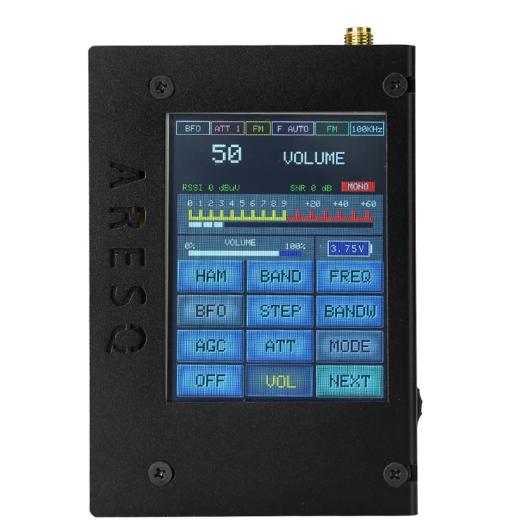 ARESQAQ1ミニフルバンドラジオFMLW MW SW-SSB Si4732チップ