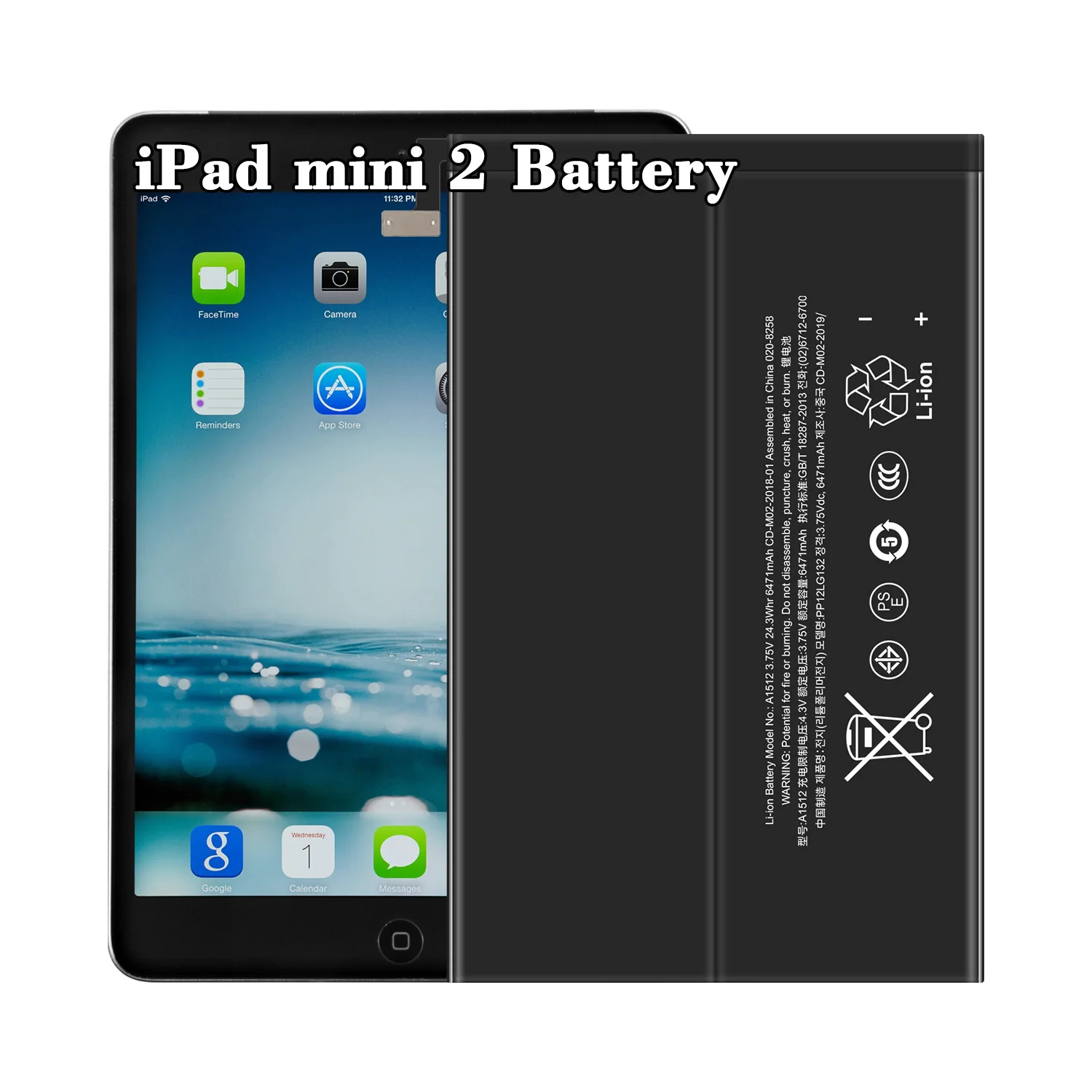 6471mAh A1489 A1490 A1491 Battery for iPad Mini 2 & 3