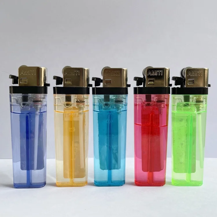 Custom disposable flint cigarette smoke plastic flint lighter