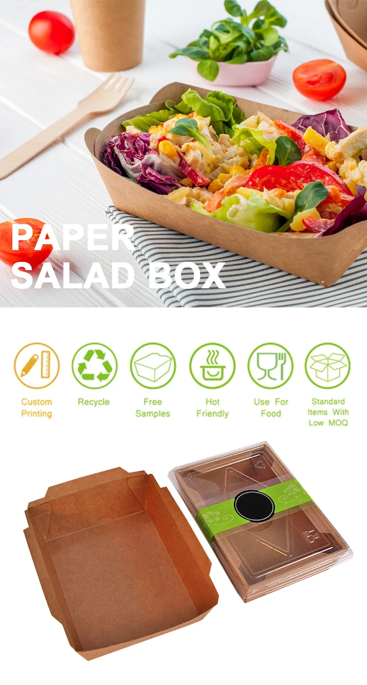 Eco Friendly Biodegradable Take Away Kraft Paper Lunch Bento Food ...