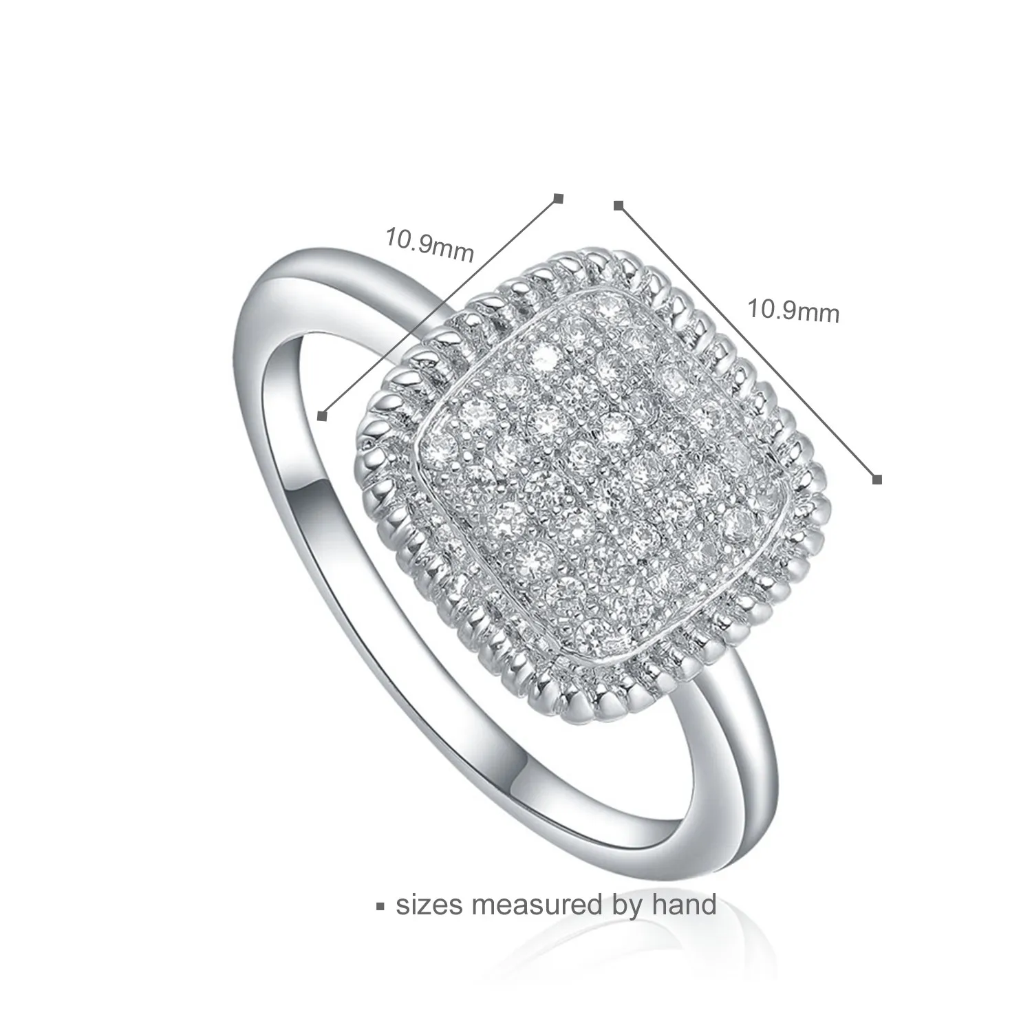 Women Wedding Ring 925 Sterling Silver Cubic Zirconia Jewelry Engagement Geometry Rings(图4)