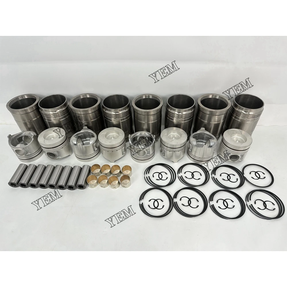 RF8 Engine Cylinder Liner Kit With Piston Rings Set Sleeve for Nissan Forklift Excavator Loaders
