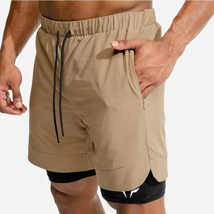 Running Short Men'S Double Layer Quick Dry Jogging Fie Bodybuilding Gym Plu Size Beach Men'S Clothinghort And891_voghion.com