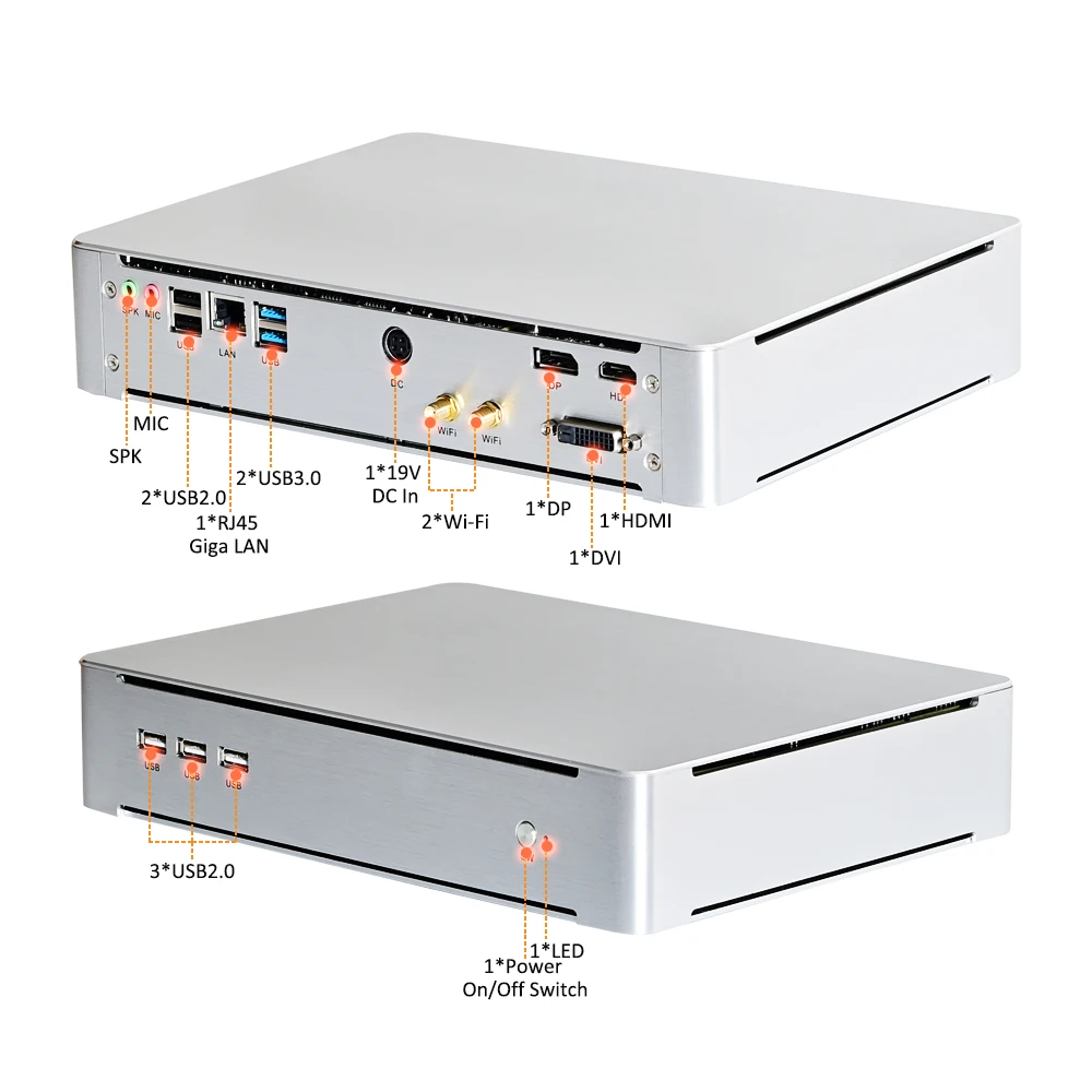 HUNSN Mini PC, Mining P-Disk Dedicated Small Server, Intel