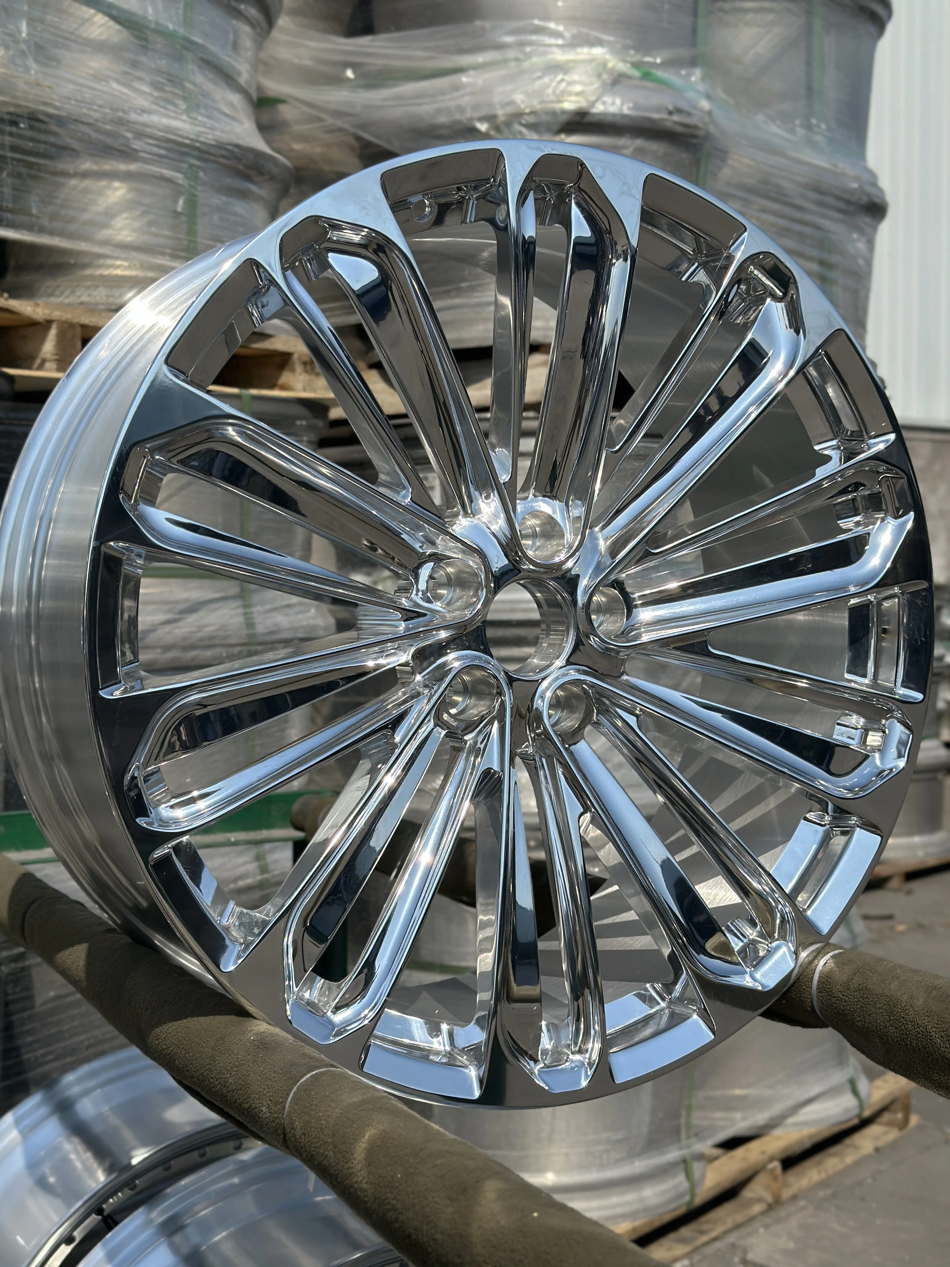 GVICHN multi spoke polished aluminum alloy forged wheels 16 17 18 19 20 21 22 23 24 inch 5x112 5x114.3 5x120 rim