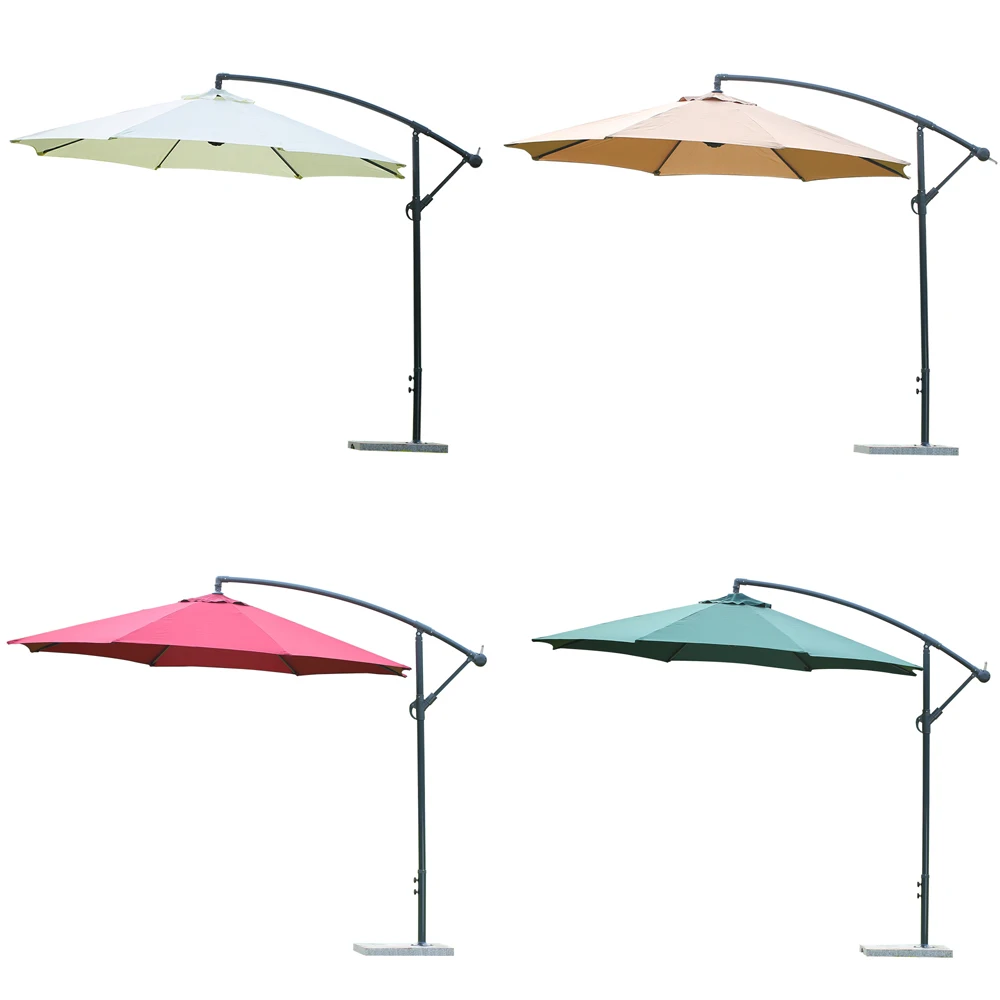 Custom Color LOGO Advertising Polyester Outdoor Beach Umbrellas Garden Park Park Aluminum Iron Bali Parasol Outdoor Furniture_voghion.com