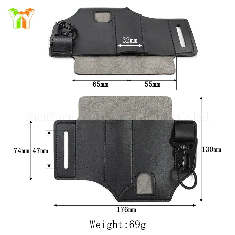 Multifunction EDC Leather Tool Pouch with Belt - OEM Accepted