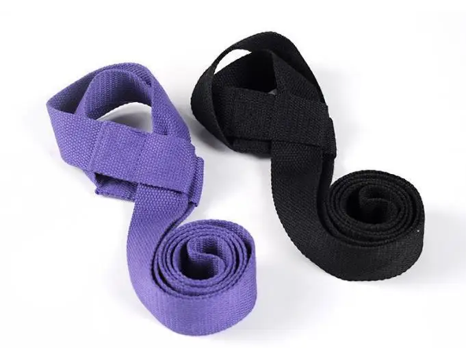 Sangle de tapis de yoga en coton durable écologique de marque privée, corde de yoga portable bon marché