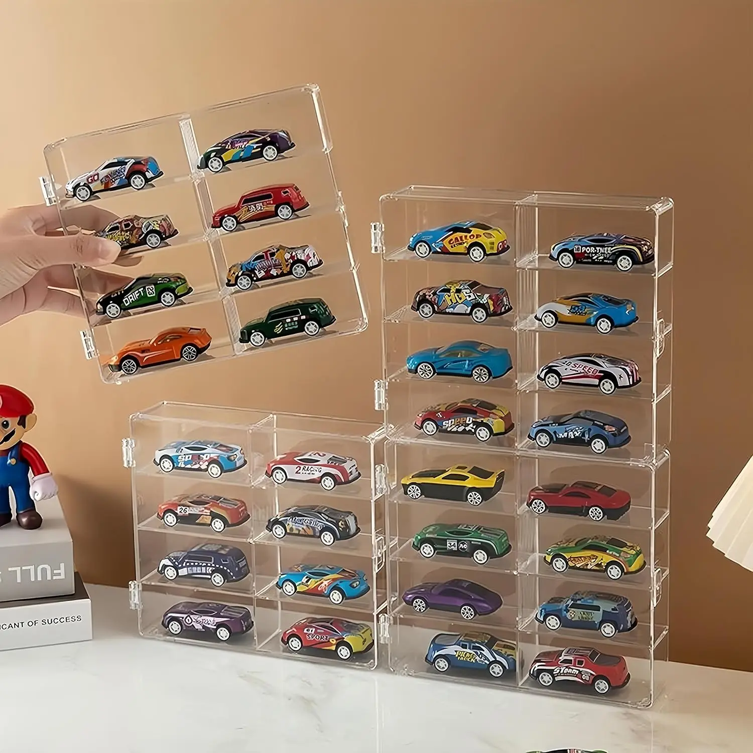 1/64 Scale Clear Acrylic Display Case for Hot Wheels & Matchbox Cars - Dust  Cover Storage Box for Collectibles Storage and Display