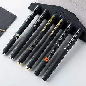 Wholesale High-End Cheap Business Pen with Custom Logo Black Ink Pens Promotional Soft Grip Gel Pen for Corporate Branding Gifts