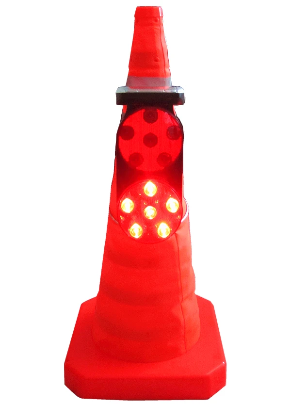Synchronized Blink LED Traffic Warning Light Temperature Resistant Battery Operated for Long Time Construction