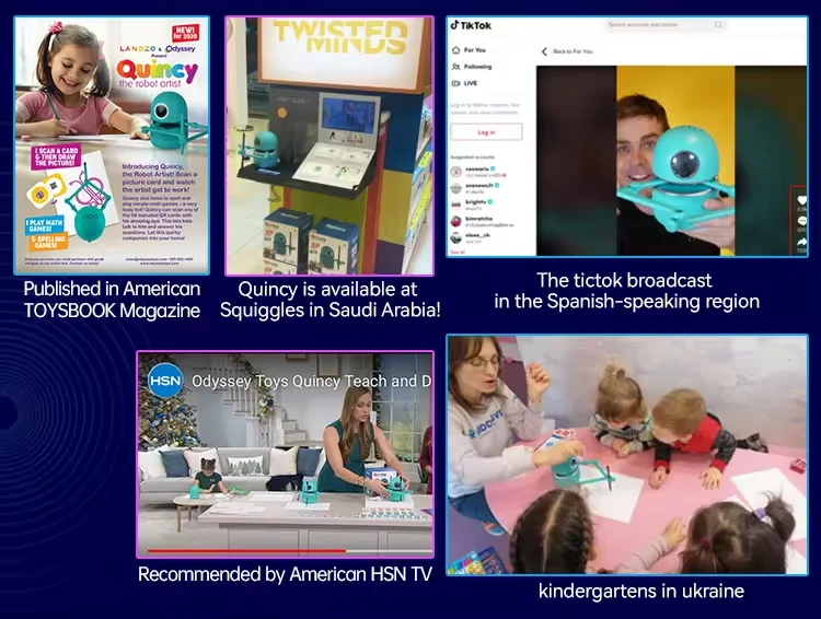 蓝宙绘画早教机器人学习机儿童自动画画智能幼儿美术益智玩具礼物