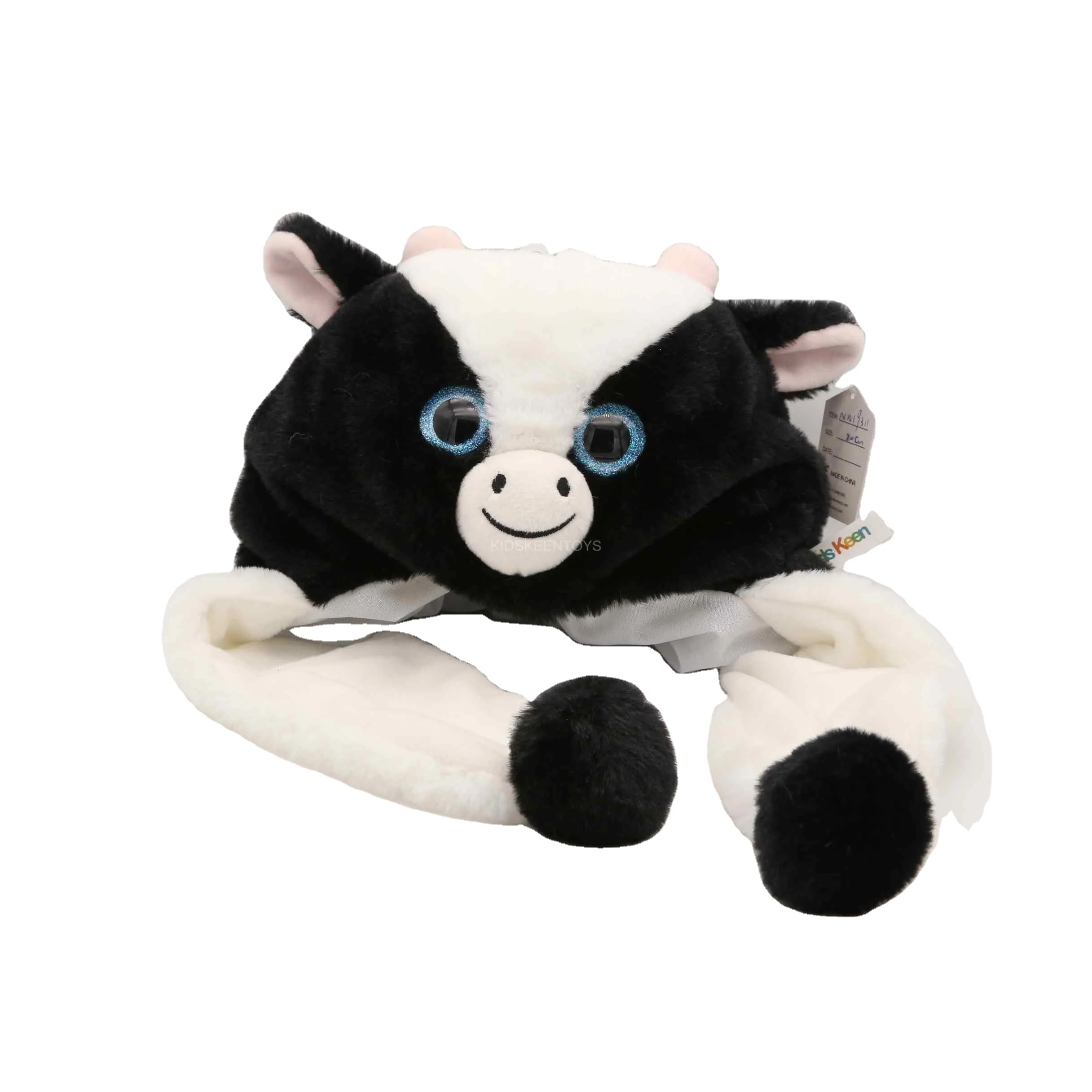 logo cheap kids adult cow cattle hat animal hood plush toy baby
