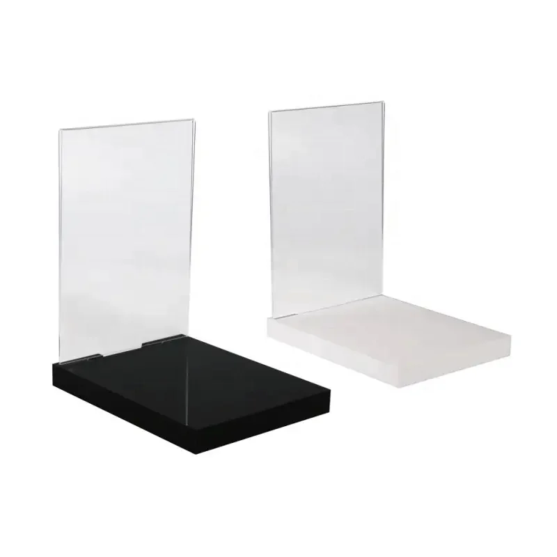 Premium Product Glorifier Unit Countertop Cosmetic Perfume Luxury Display Stand Clear Acrylic Glorifier With Poster