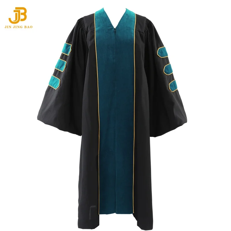 green emerald velvet dress Deluxe Doctoral Academic Gown Only main image 1
