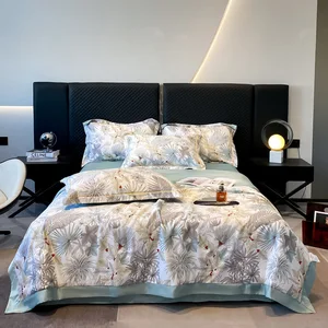 2026 New Arrival Custom Wholesale Luxury Designs Bedsheets Sets Comforter Sets Bedding Silk Summer Quilt Set