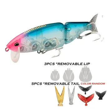 Cheery 135MM 160MM 190MM Wobblers Fishing Lure Built-in Sound Beads Multi Jointed Swim Baits Floating Minnow Lure Artificial Har – Minnow – view 2