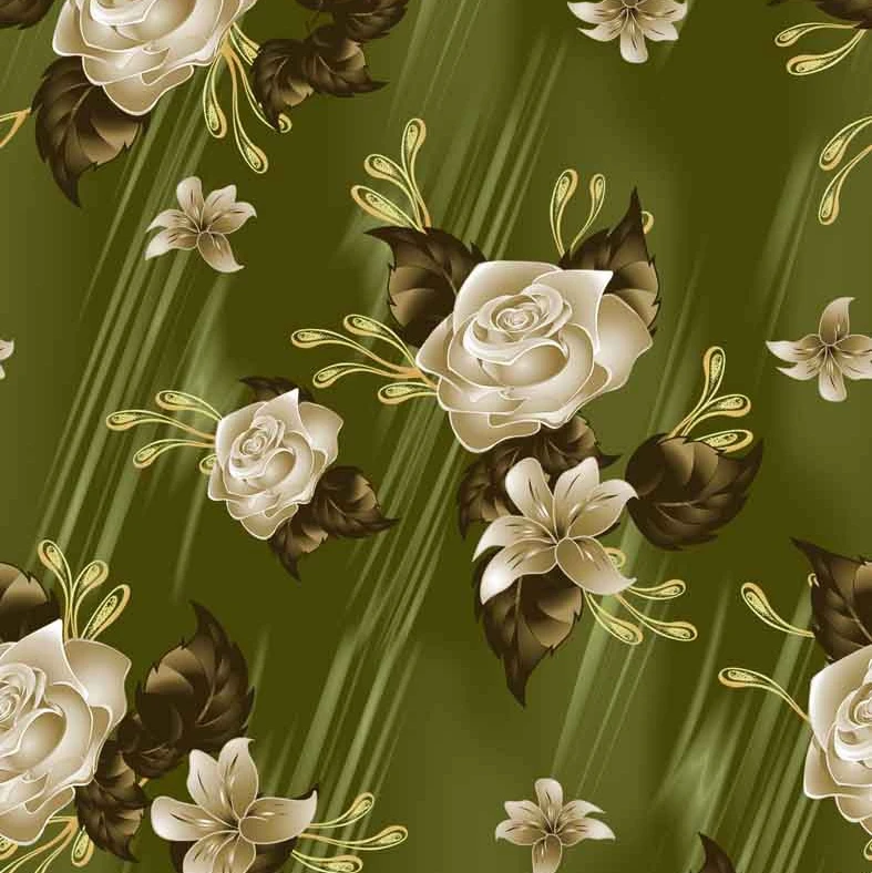 Бумажная ткань для одежды с цифровым принтом 75D из крепа и шифона с цветочным принтом