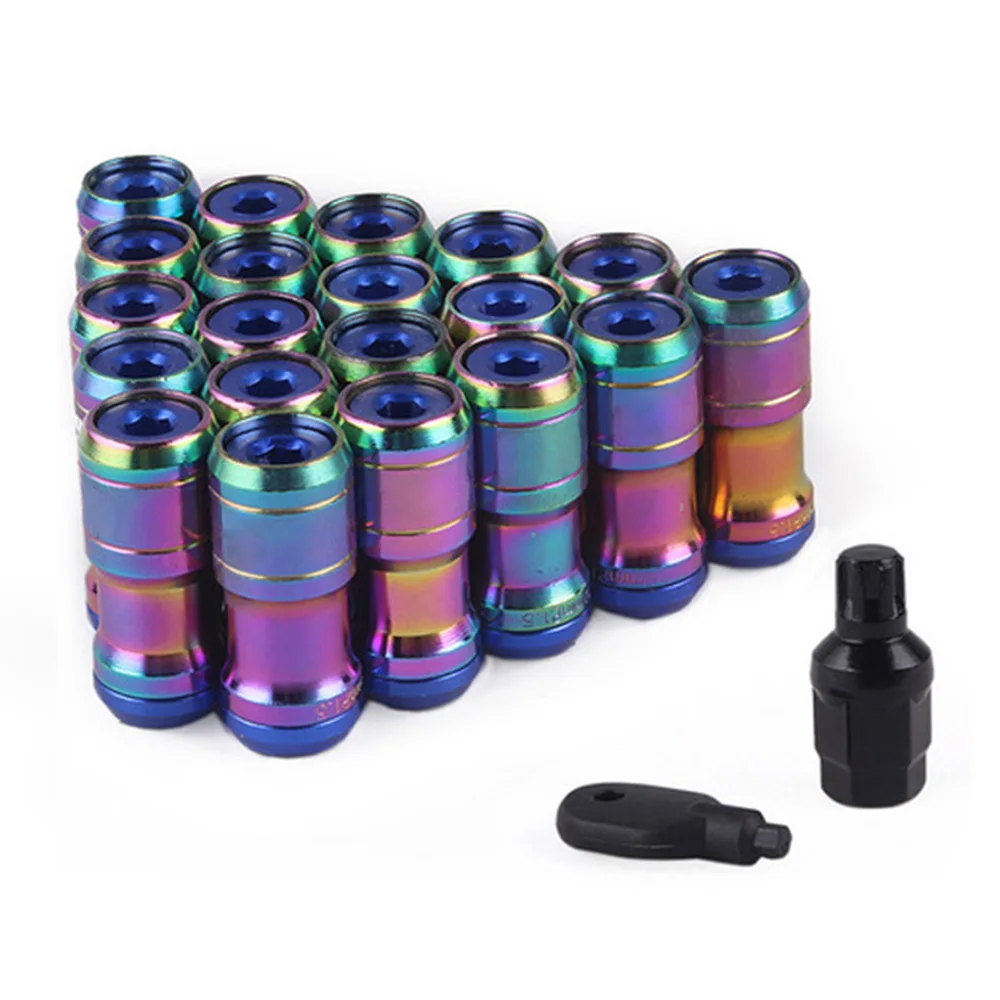 AOSU VOLK-T Racing M12*1.5/1.25Cold-Forged Steel Car Wheel Lug Nut for Honda Nissan