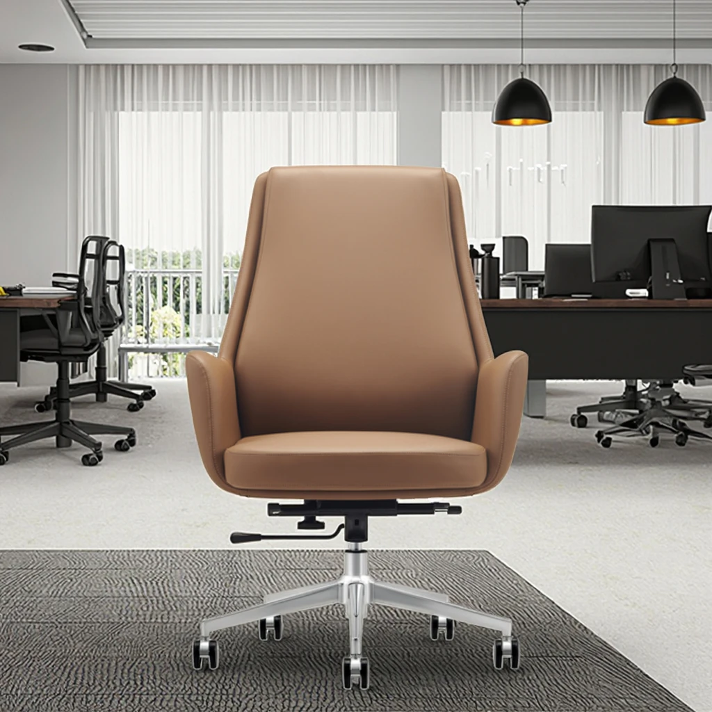 Modern Ergonomic Leather Adjustable Height Student Study Chair 4