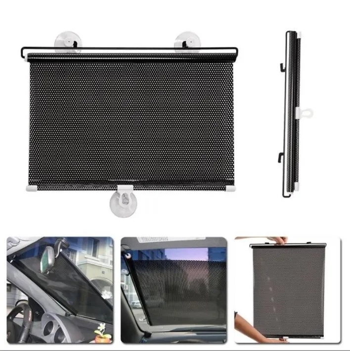 Retractable Foldable Car Side Windows Sunshade Fabric Car  Windshield Sun Shade Solar Panel Camping Car Sun Shade  Solar Panel