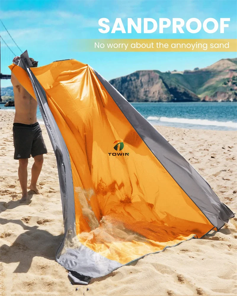 Outdoor Portable Lightweight Waterproof Sand Free Beach Pocket Blanket
