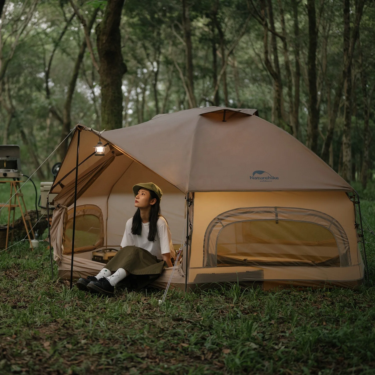 NaturehikeアウトドアキャンプMG六角形テント家族34人用| Alibaba.com