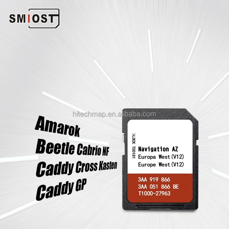 For SMIOST Mini SD Card for VW Navigation Passat B8 AZ V12 West CID Nav SD Update GPS Navi Karte Europa Volkwagen
