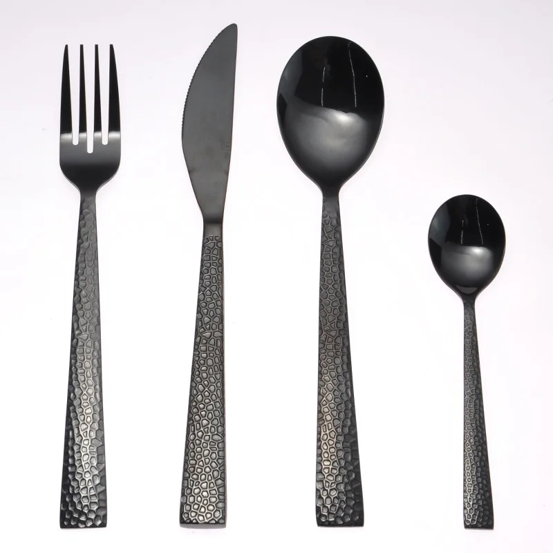 Wholesale Custom Cutlery Set Hot Sell Mirror Polish Matte Black