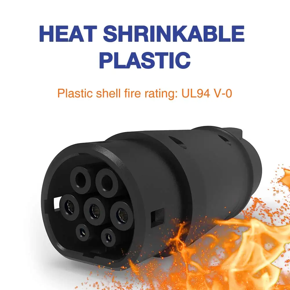 Electric Vehicles Connector Plug Type 1 to Type 2 EV Charging Adapter