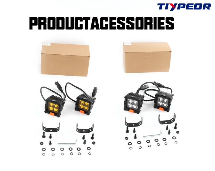 TIYPEOR Super Bright Work Light Upgrade Spotlight Spot Beam High Quality for Off-road ATV Fog Lamp Driving Auxiliary Headlight details